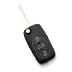 Audi - Carcasa cheie tip briceag, 3+1 butoane, cu buton panica, cu baterie 1616