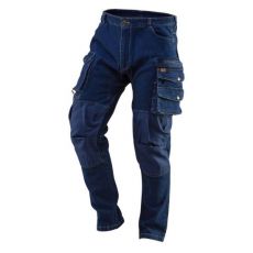 Pantaloni de lucru tip blugi, cu intariri pentru genunchi, model Denim, marimea XXL/56, NEO MART-81-228-XXL